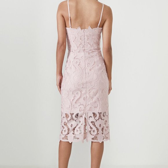 NEW Size 8 (med)  BARDOT Rose Pink Lina Lace Sheath Dress - Picture 2 of 7